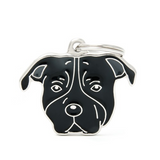 Black Amstaff Id Tag