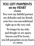 No Longer By My Side Charm
