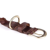 Ascot Leather Collar Brown