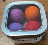 Happy Cat Felt Balls