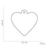 SMALL HEART ALUMINUM RED